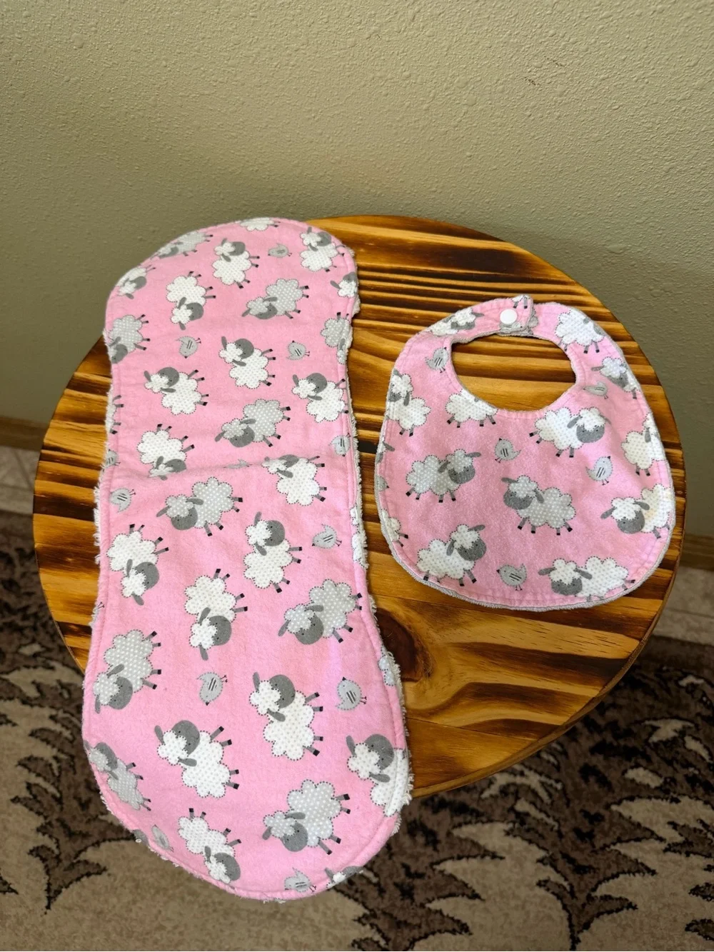 Handmade Baby Bib 4 Set - multiple Patterns